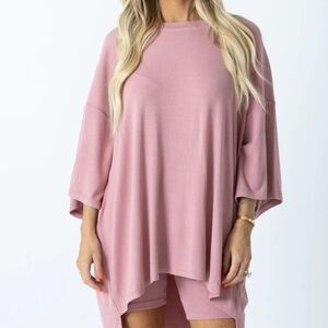 The Foxy Kind All Weekend Long Tunic In Dozen Roses Sz S/M